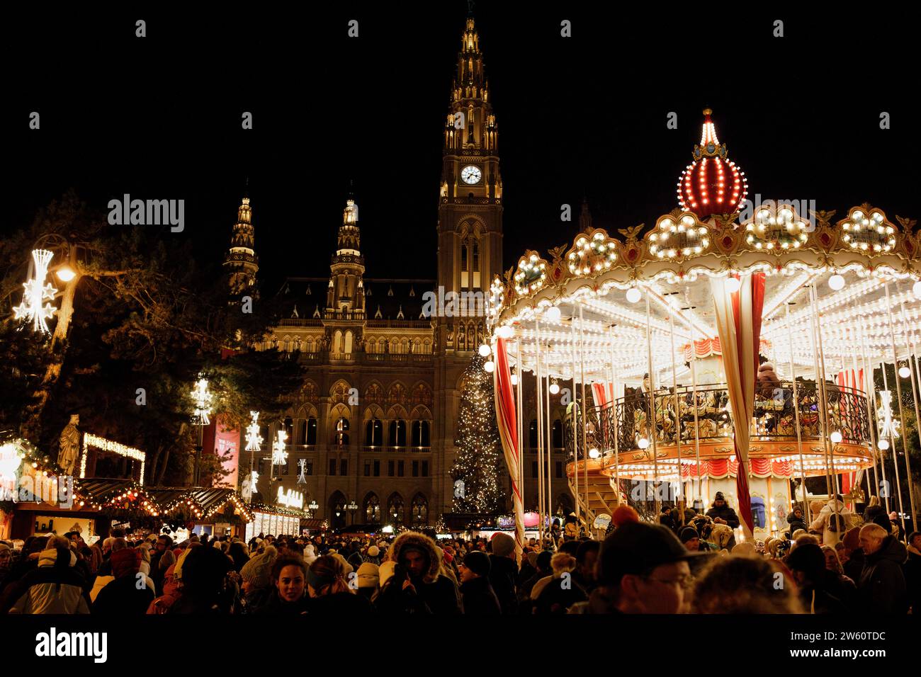 Le marché de Noël à Vienne, Autriche Banque D'Images