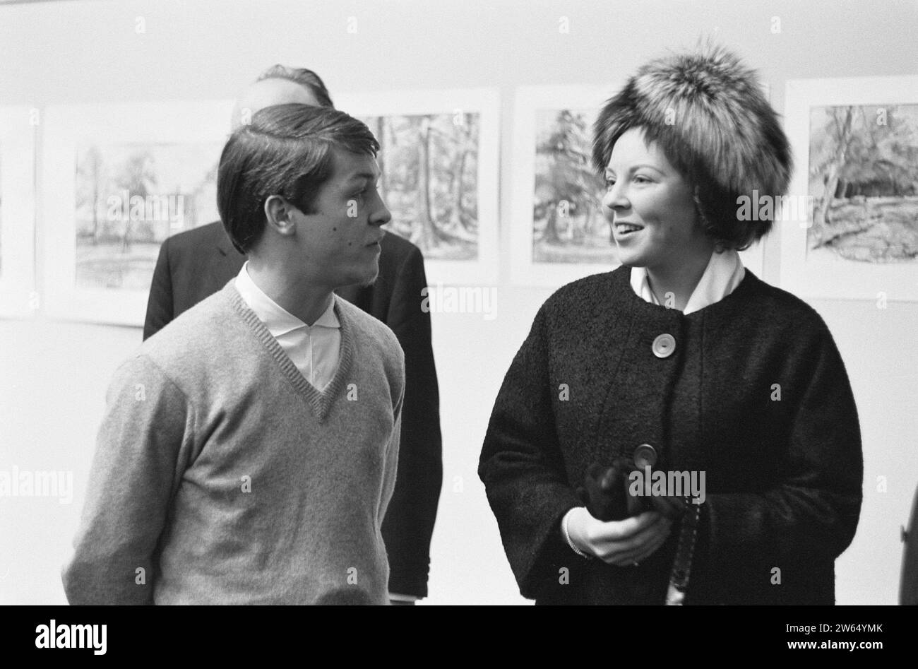 Princesse Beatrix à l'Académie de l'Art de la Haye Ambassadeur d'Espagne ca. 11 janvier 1963 Banque D'Images