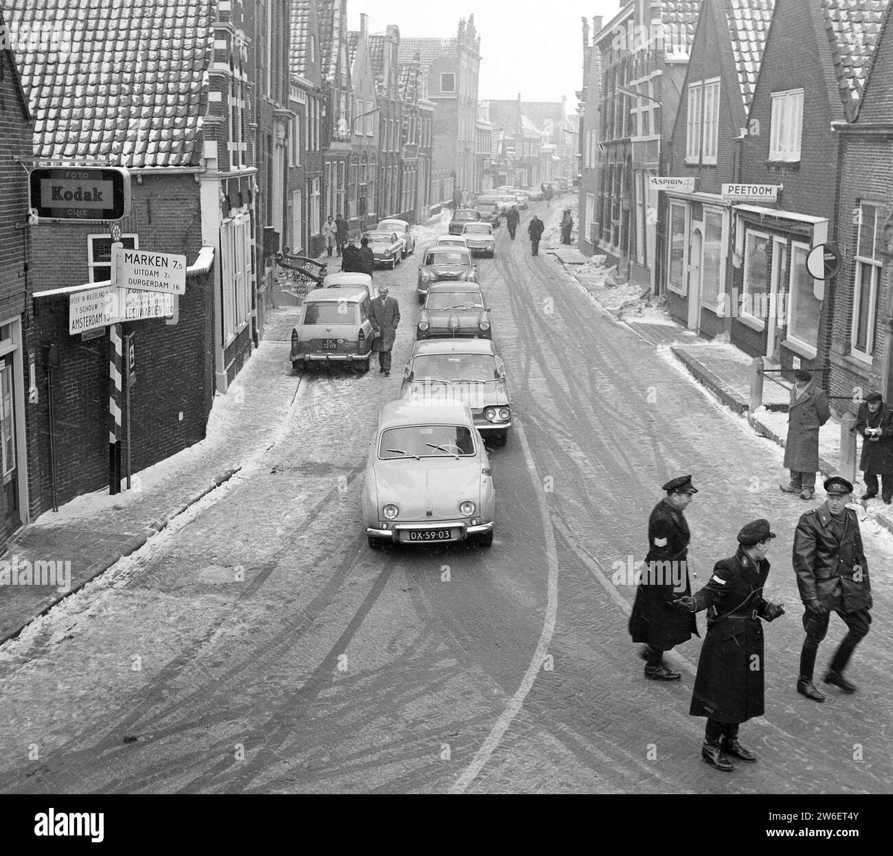 Monnickendam, agitation dans les rues ca. 12 janvier 1963 Banque D'Images