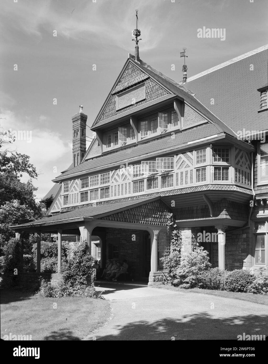 William Watts Sherman House (Newport, RI) - du sud-ouest. Banque D'Images