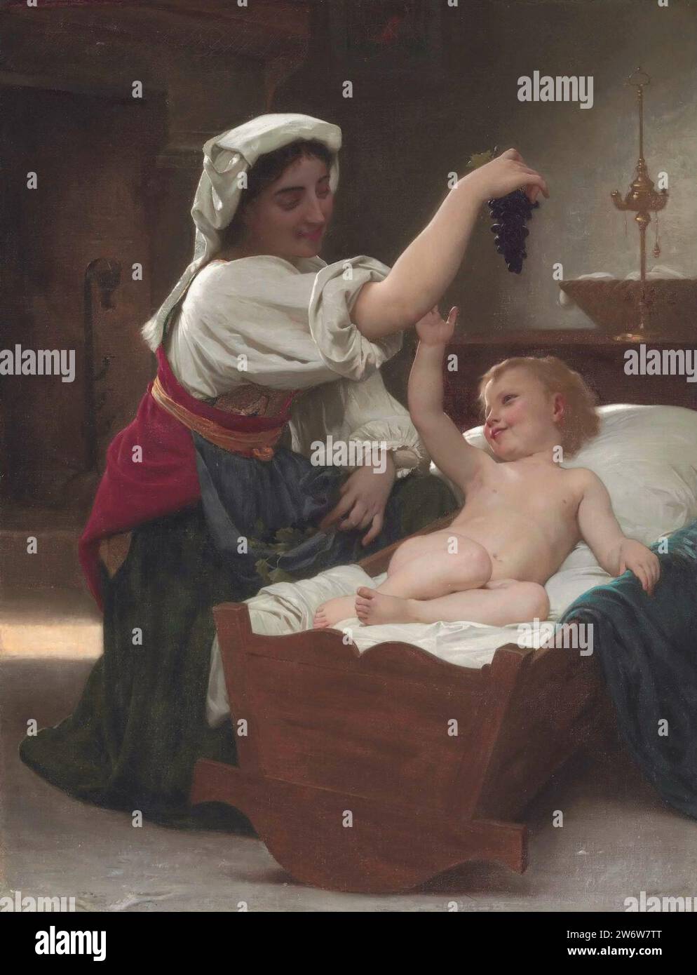 Guillaume-Adolphe Bouguereau (1825-1905) - le bouquet de raisins (1868). Banque D'Images