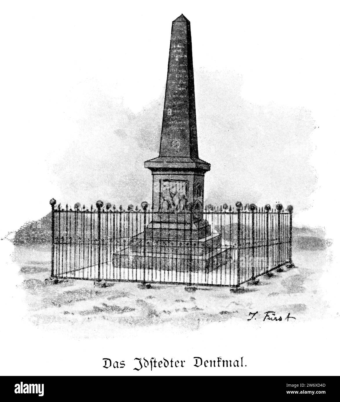 Le monument Idstedt, commémorant le soulèvement de 1848 dans le Schleswig-Holstein, dukrights Schleswig et Holstein restent danois, Allemagne du Nord, Europe Banque D'Images
