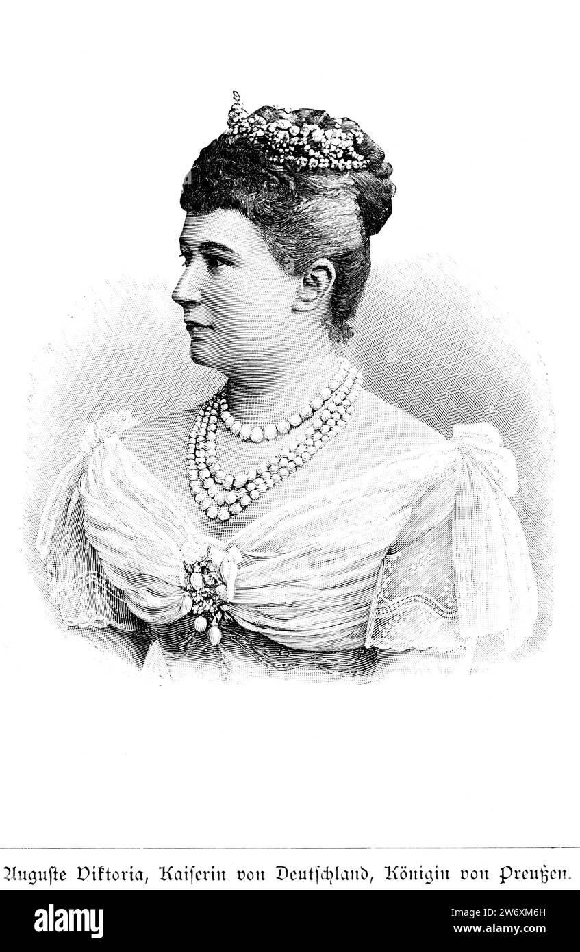 Auguste Viktoria, impératrice d'Allemagne et reine de Prusse, vécut de 1858 à 1921, Allemagne, Europe Banque D'Images