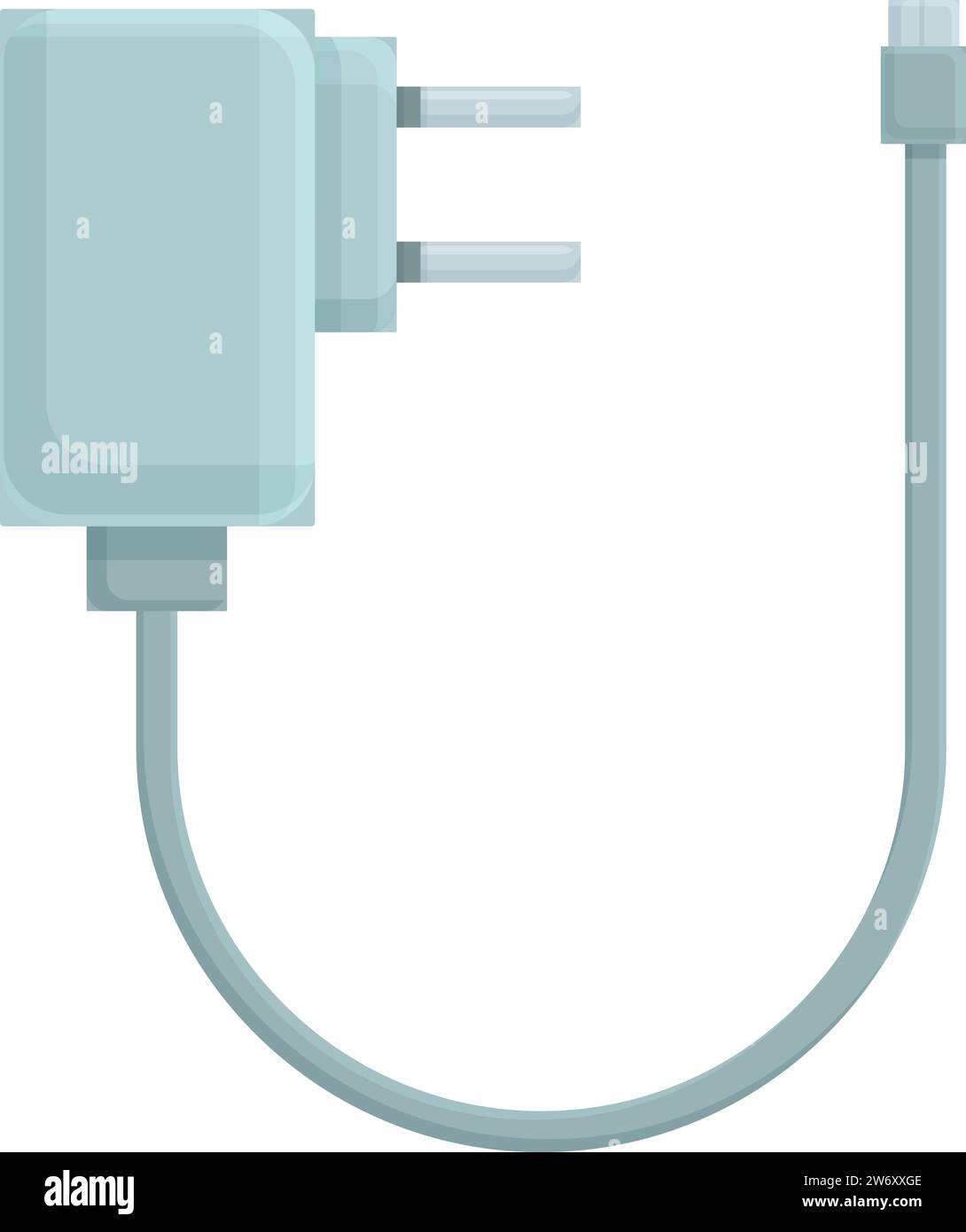 Vecteur de dessin animé d'icône de chargeur de téléphone de mode. Adaptateur de prise basse pression. Électrique de l'outil Illustration de Vecteur