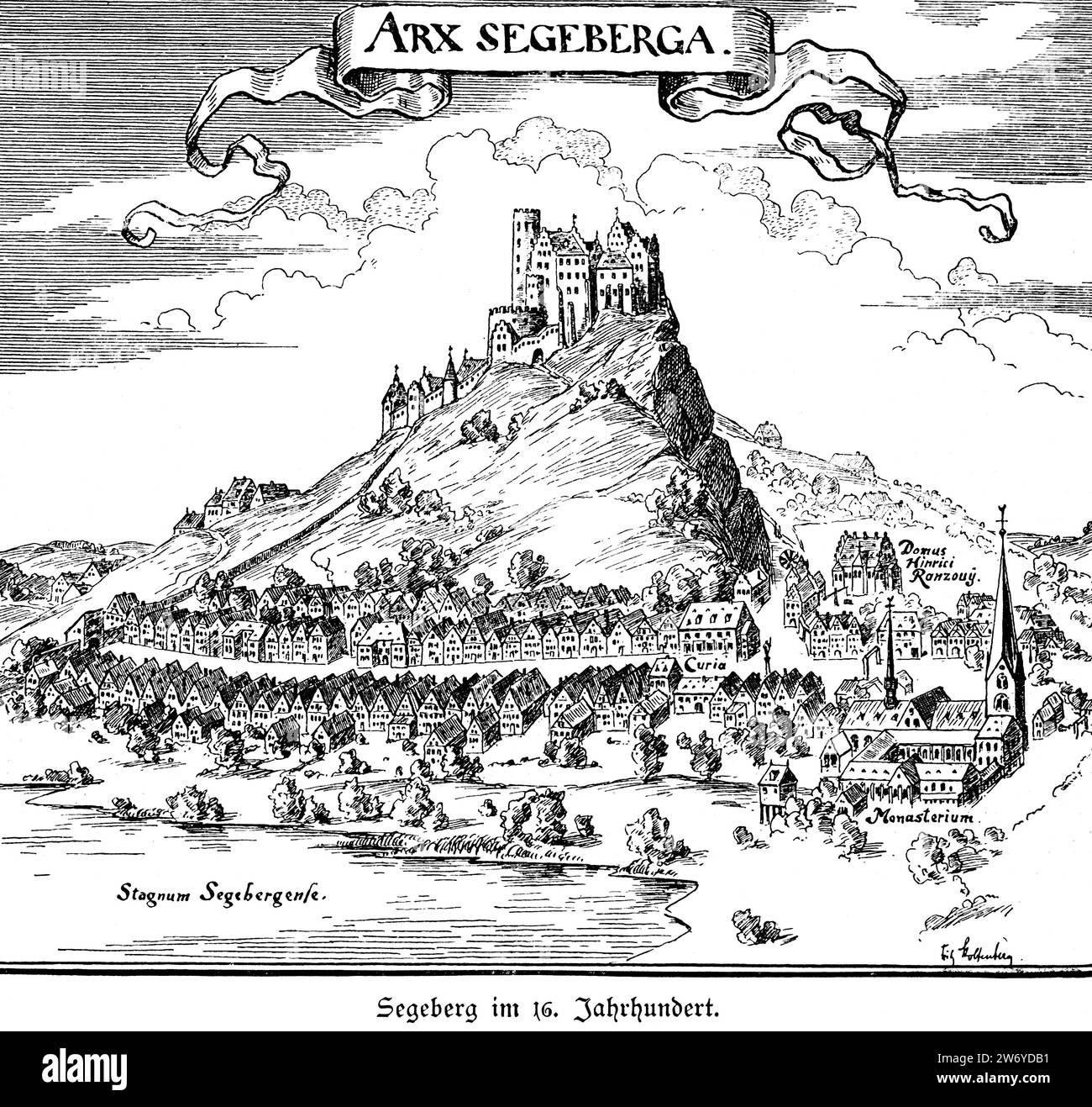 Segeberg au XVIe siècle, ville sur un dôme de sel, Dukedom Schleswig, Schleswig-Holstein, Allemagne du Nord, Europe Banque D'Images