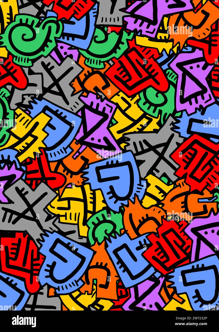 Conception créative de fond de lettres couleur Illustration de Vecteur