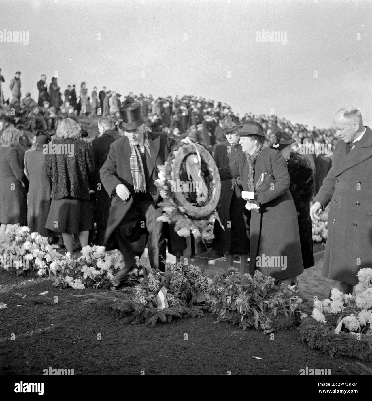 Le cimetière honoraire Bloemendaal à Overveen ca. 27 novembre 1945 Banque D'Images