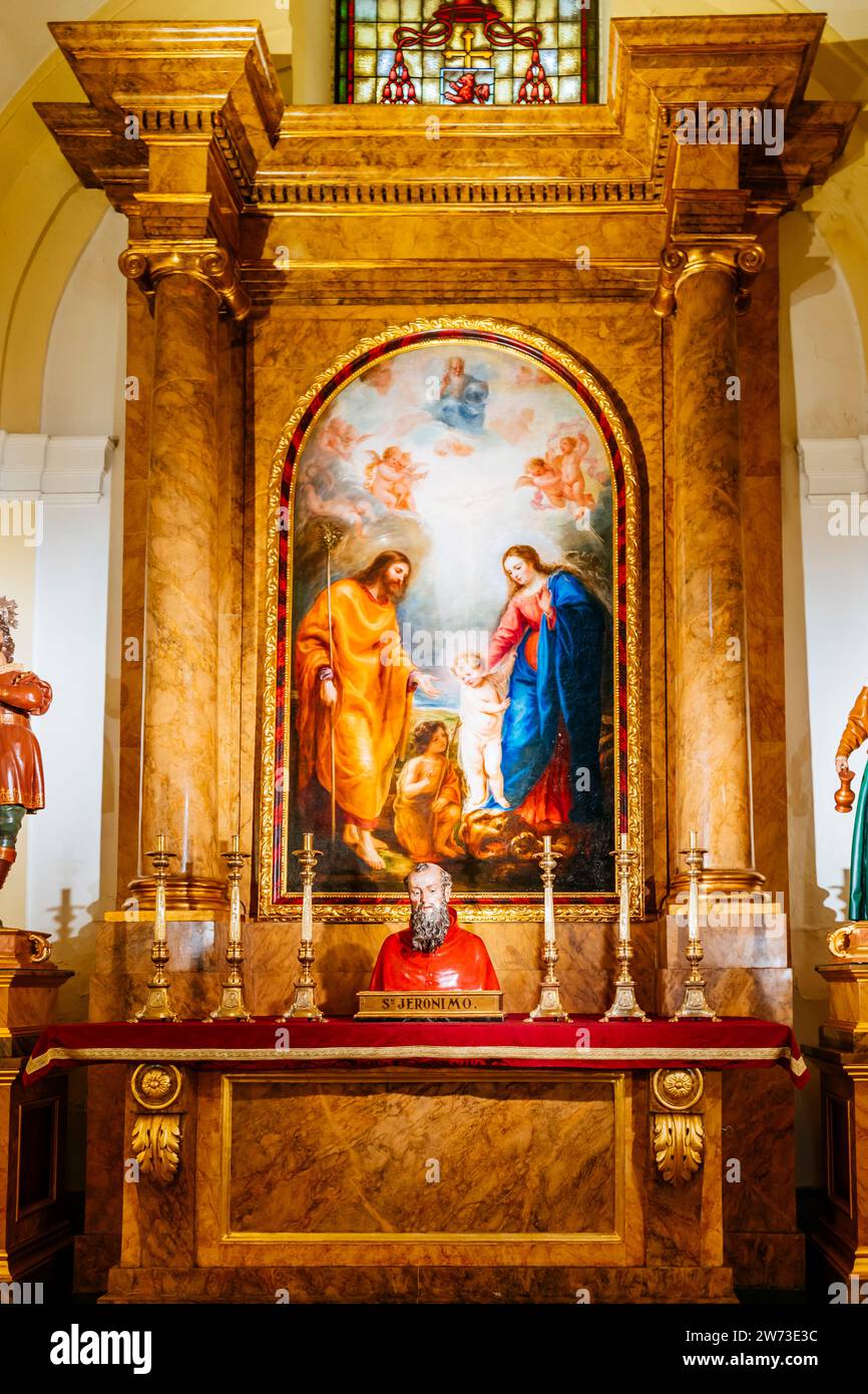 Capilla de la Sagrada Familia - Chapelle de la Sainte famille. Église de St. Genesius d'Arles. Madrid, Comunidad de Madrid, Espagne, Europe Banque D'Images