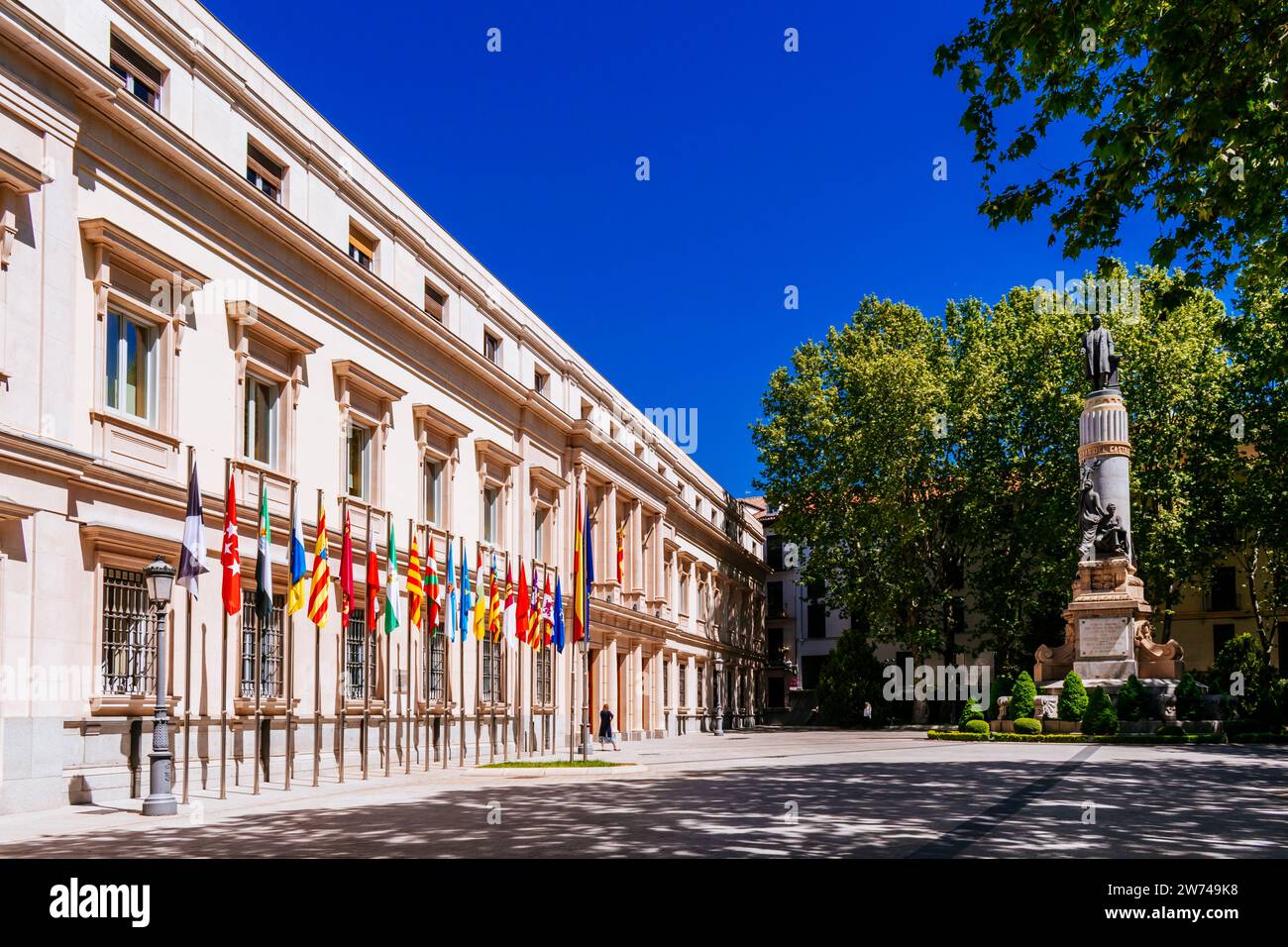 Palacio del Senado - Palais du Sénat est le siège du Sénat d'Espagne, la chambre haute des Cortes générales, le Parlement national de SPAI Banque D'Images