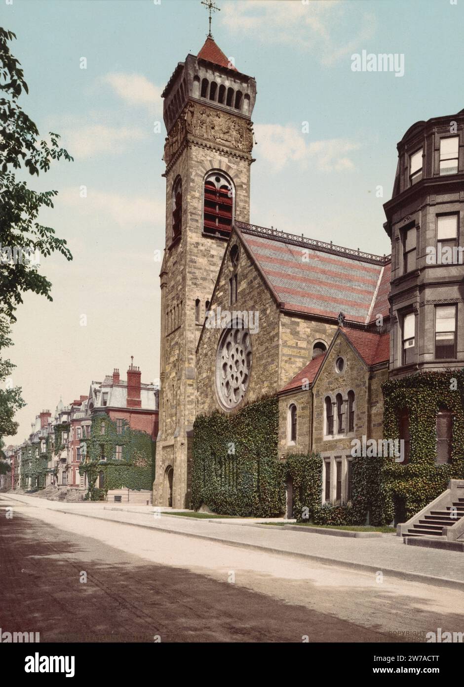 First Baptist Church, Boston, Massachusetts 1901. Banque D'Images