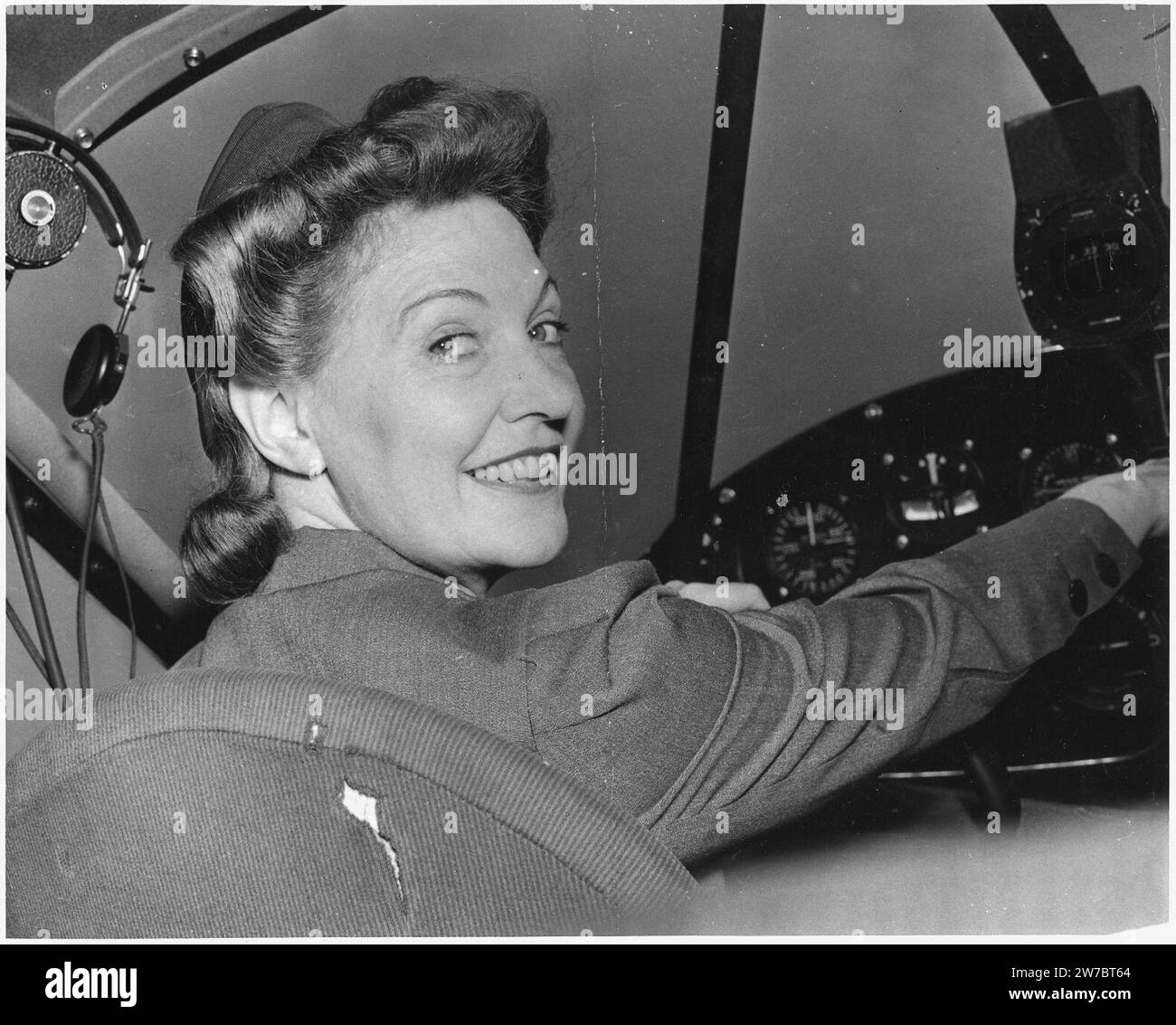 Scouts d'aile. Commandant de l'aile nationale pour les filles, Mme Harry T. Jordan. Association nationale aéronautique. Junior Air... Banque D'Images