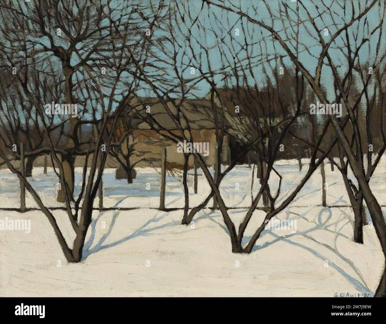 Hiver. George Copeland Ault. Banque D'Images