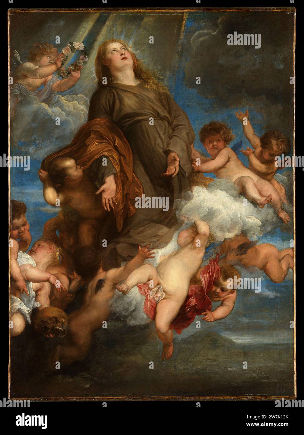Sainte Rosalie intercède pour la peste de Palerme. Anthony van Dyck. 1624, Banque D'Images