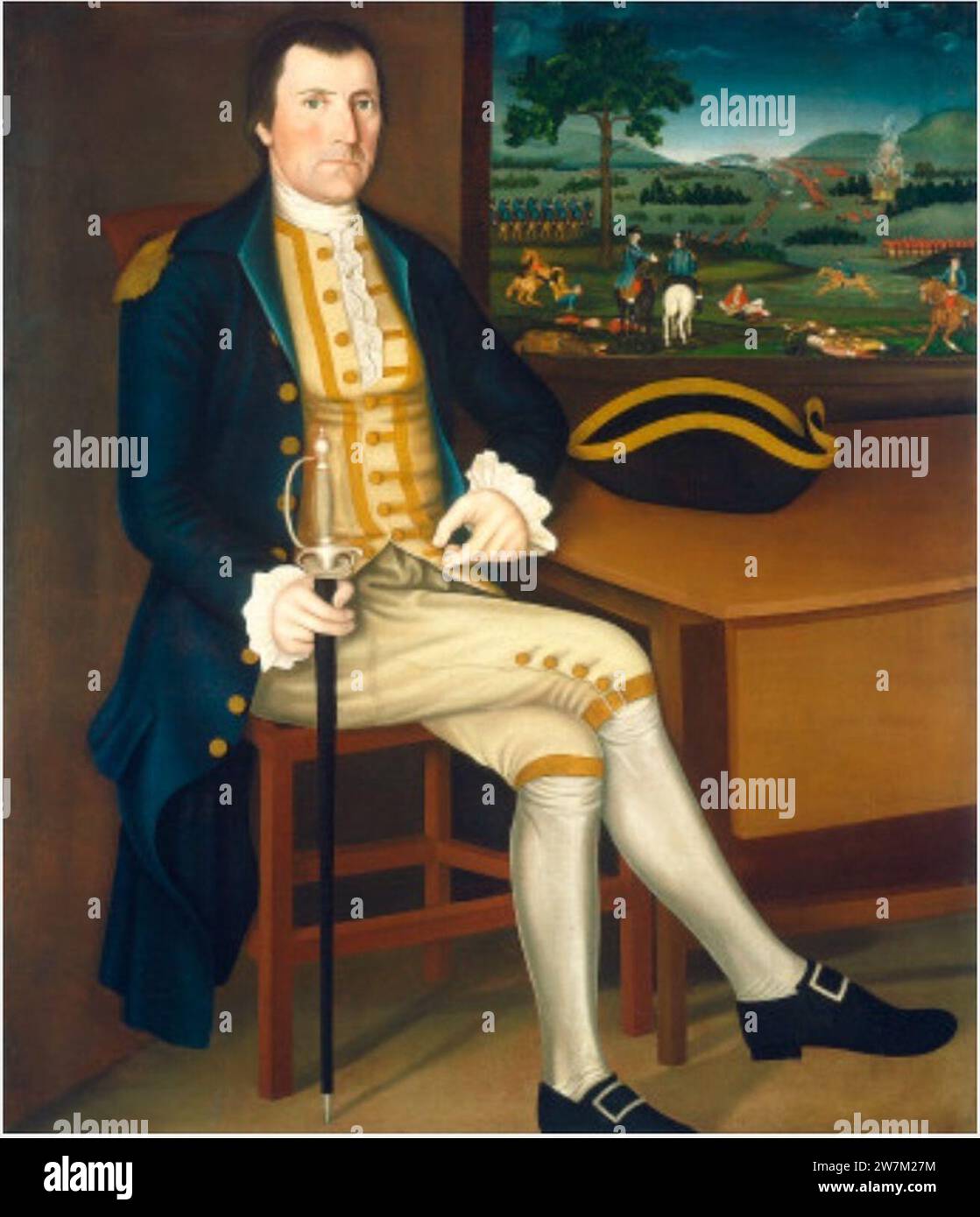 Winthrop Chandler - Portrait du capitaine Samuel Chandler. Banque D'Images