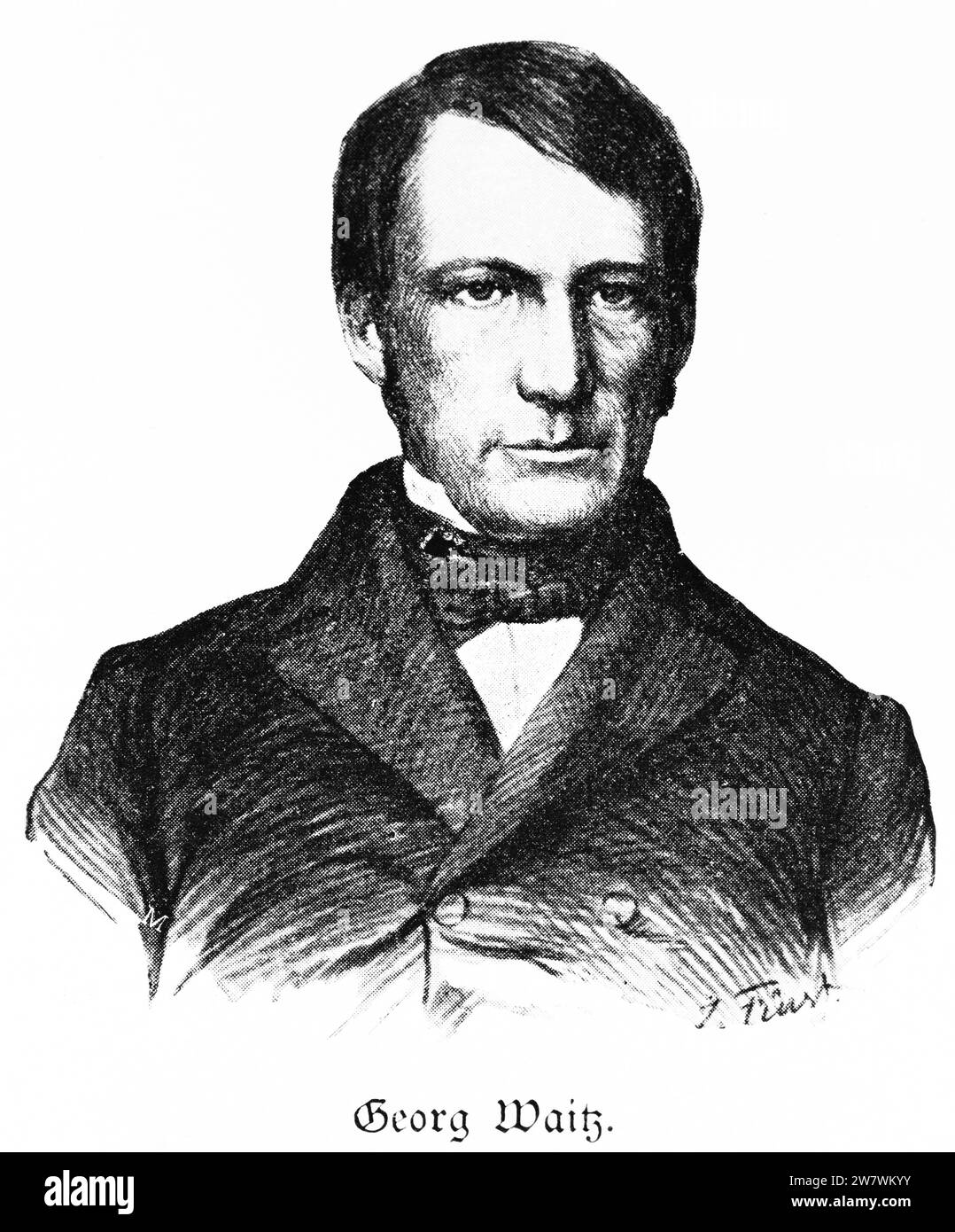 Professeur Georg Waitz, historien et juriste, né en 1813 à Flensburg, mort en 1886 à Berlin, Schleswig-Holstein, Allemagne du Nord, Europe centrale Banque D'Images