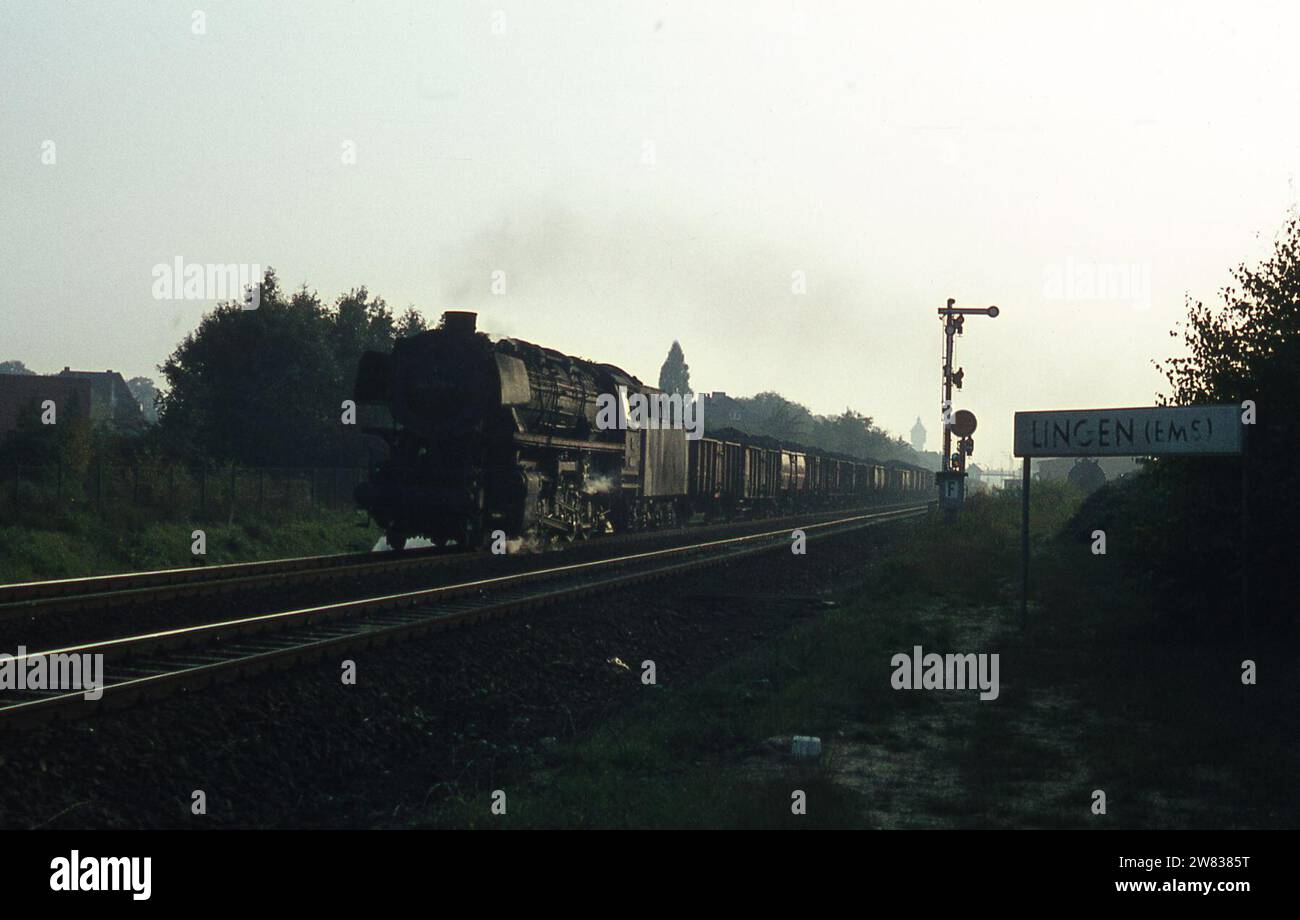 Une semaine en octobre 1970 en Allemagne de l'Ouest photographiant des locomotives à vapeur Banque D'Images