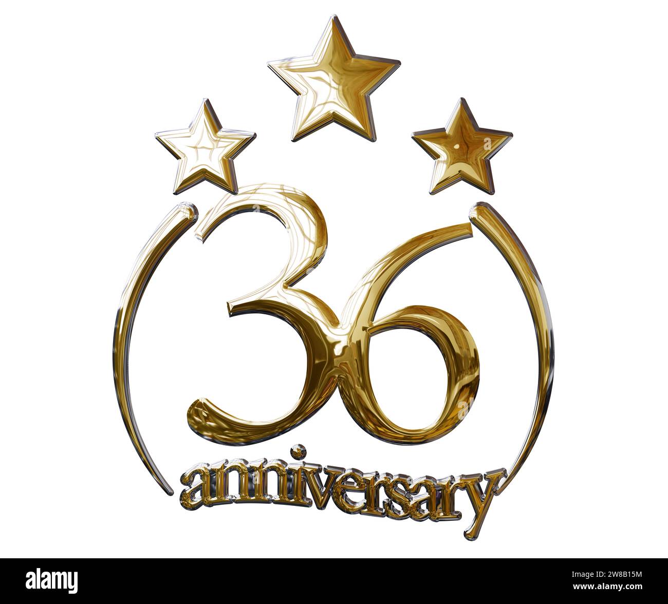 36 ANS D'OR ANNIVERSAIRE Banque D'Images