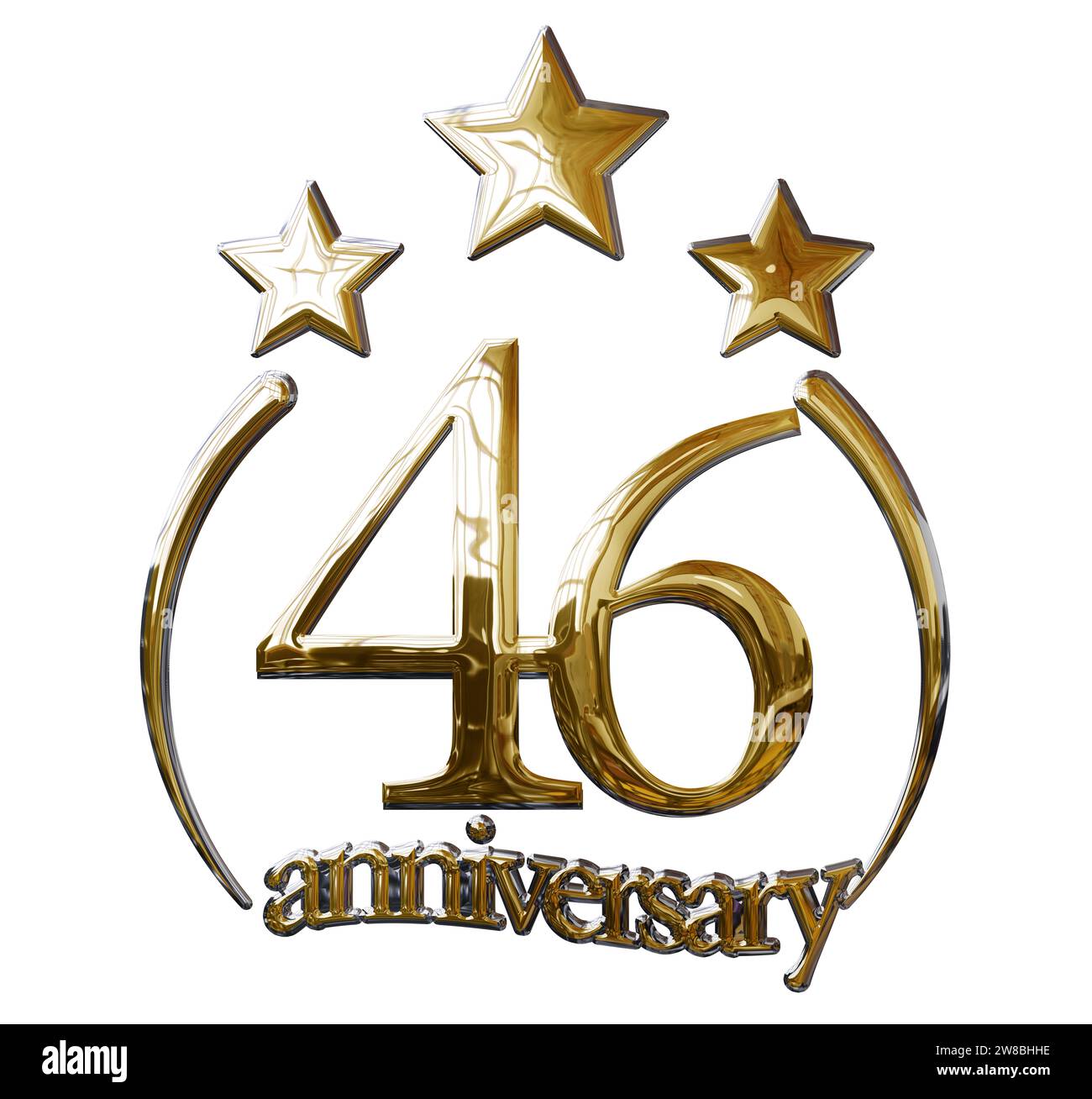 46 ANS D'OR ANNIVERSAIRE Banque D'Images