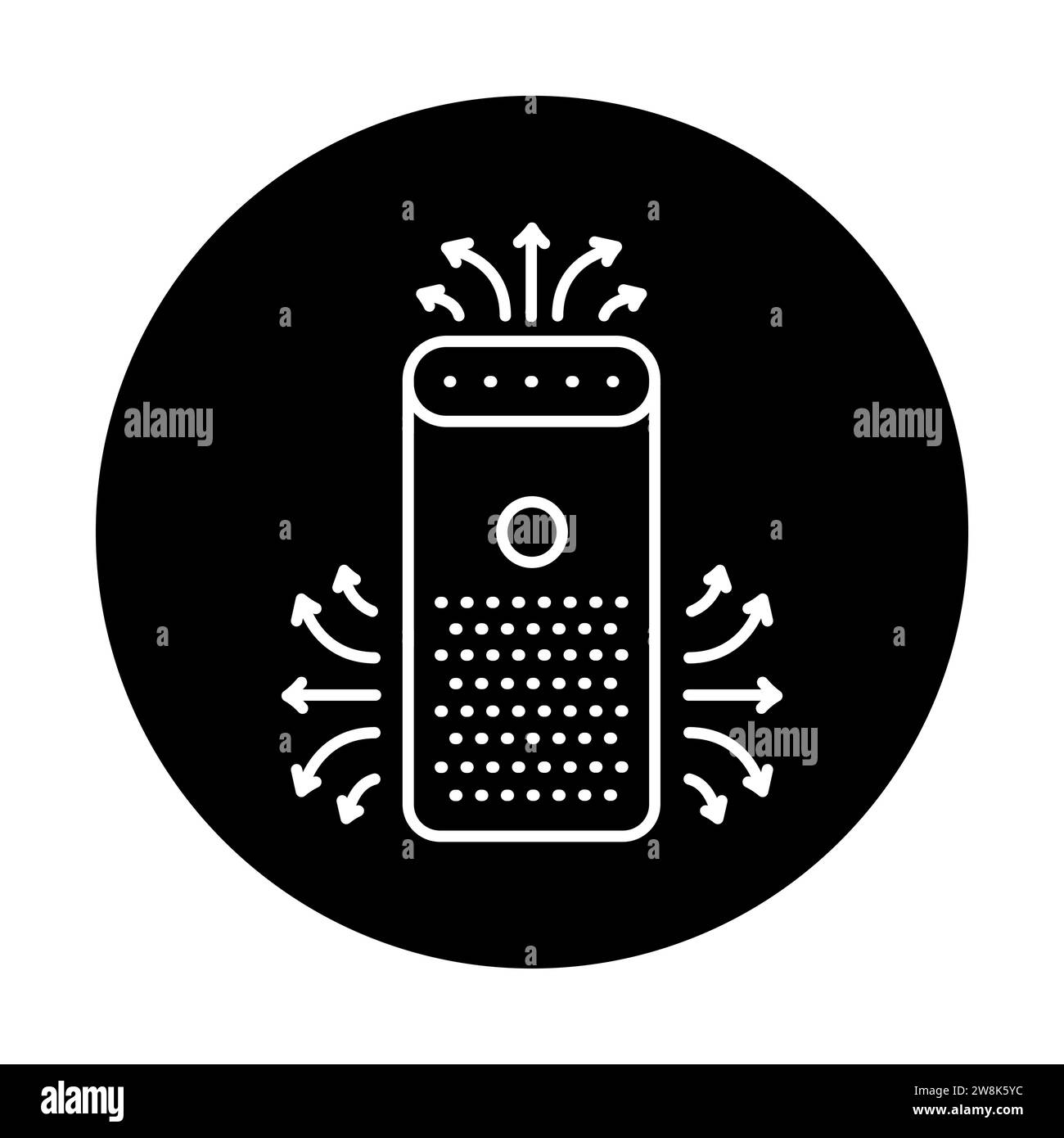 Icône de ligne de couleur de l'ioniseur d'air. Appareil ménager. Pictogramme de contour pour page web, application mobile, promo Illustration de Vecteur