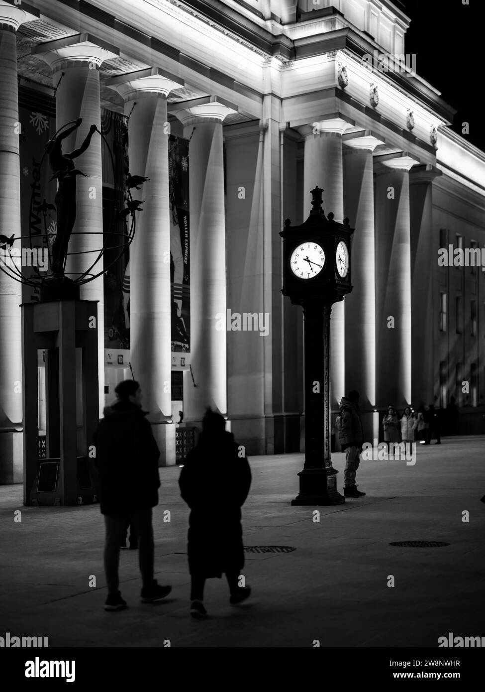 L'avant de la gare Union sur la rue Front à Toronto, Canada. Union Station est la gare ferroviaire principale au Canada. Banque D'Images