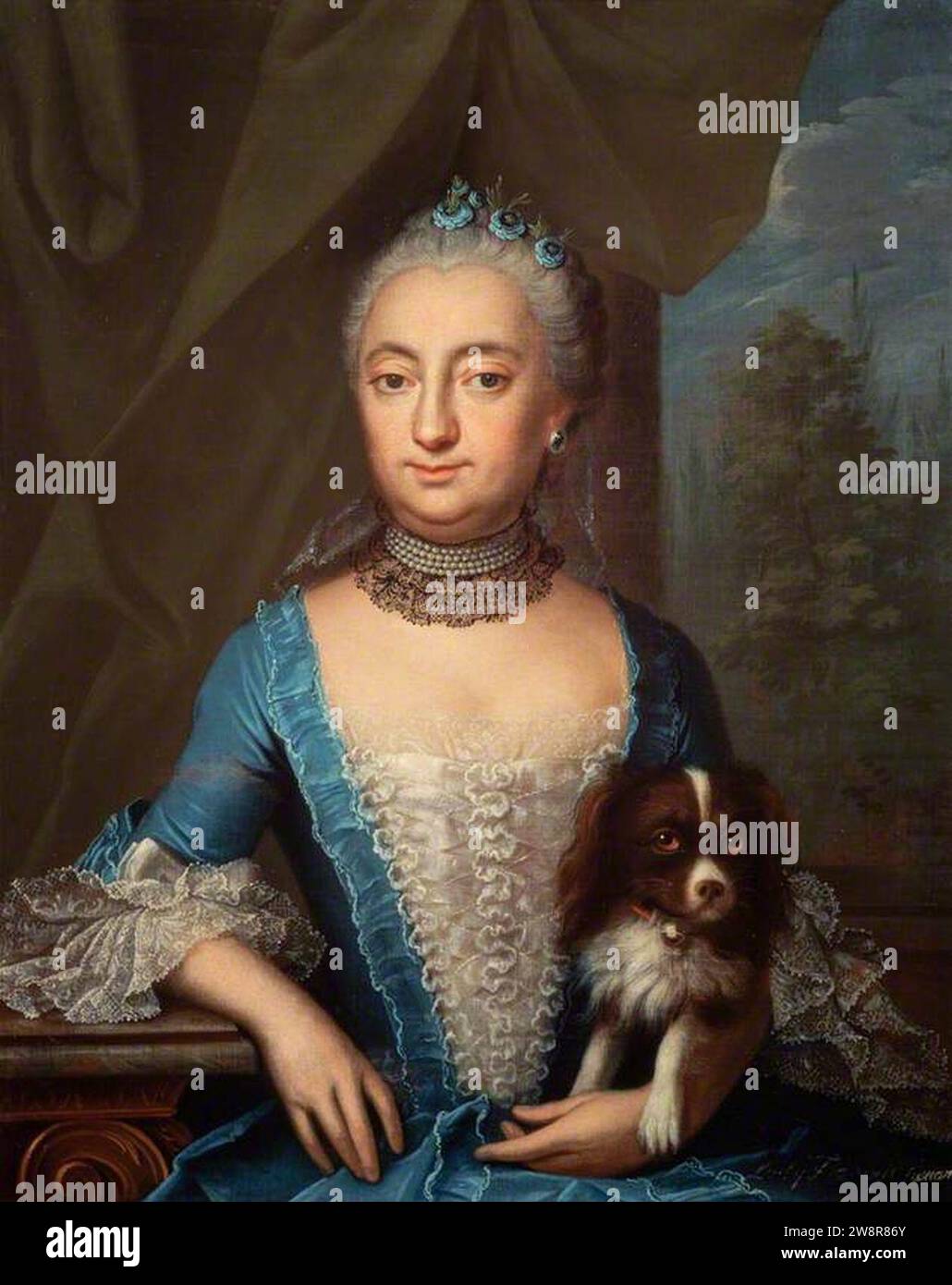 Wolfgang Dietrich Mayer (1698-1762) (attribué à) - Lady Frances Wemyss (1722-1789), Lady Steuart Denham - PG 2859 - National Galleries of Scotland. Banque D'Images