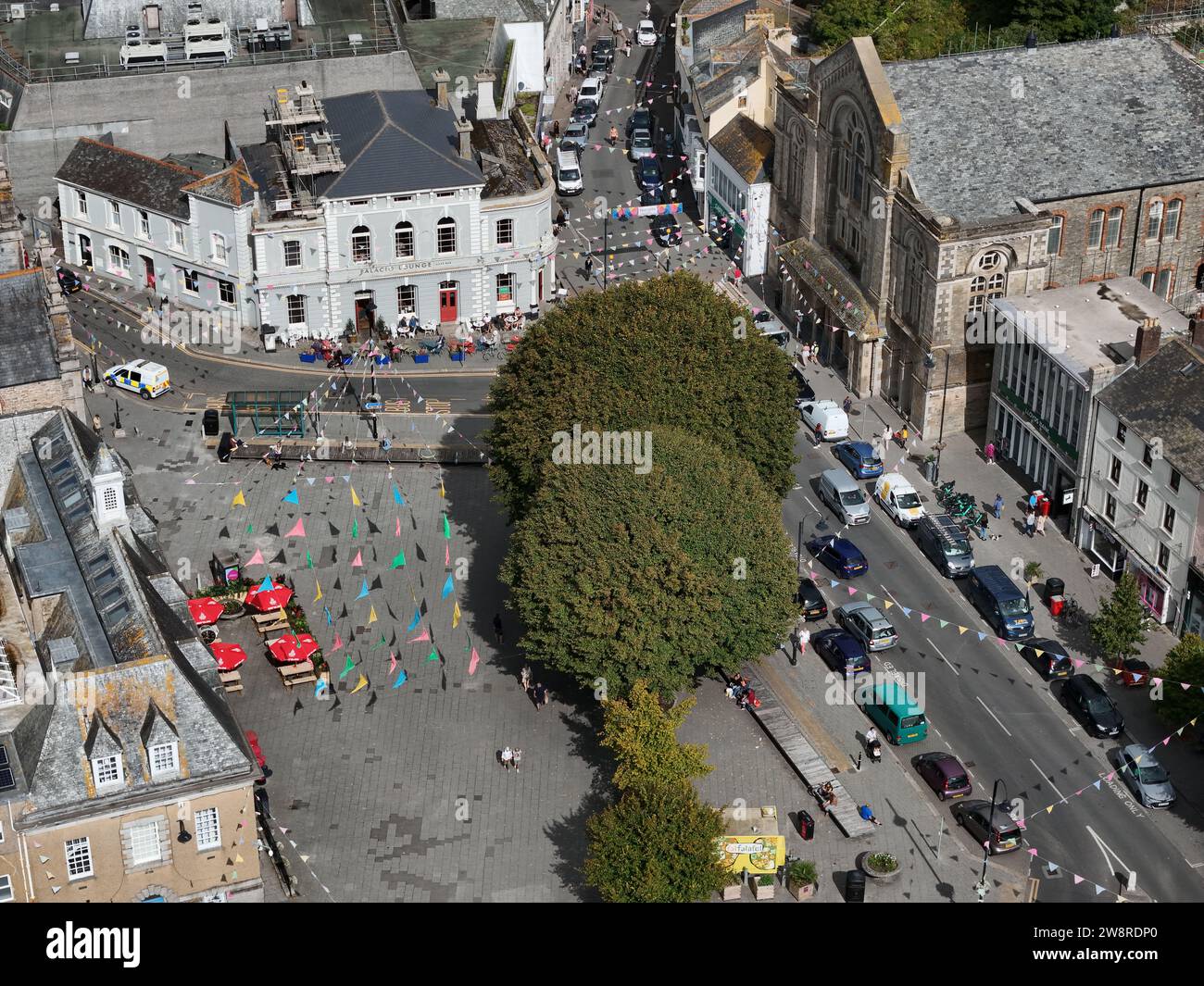 Waterfront Falmouth Cornwall UK drone, aérien Banque D'Images