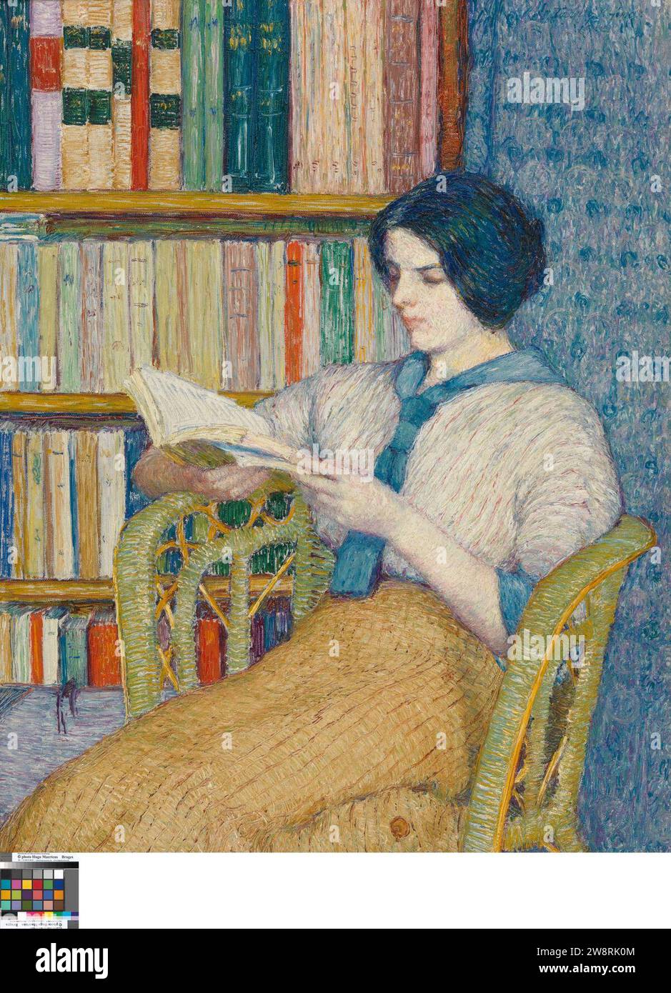 Femme en train de lire, Torajiro Kojima, Banque D'Images