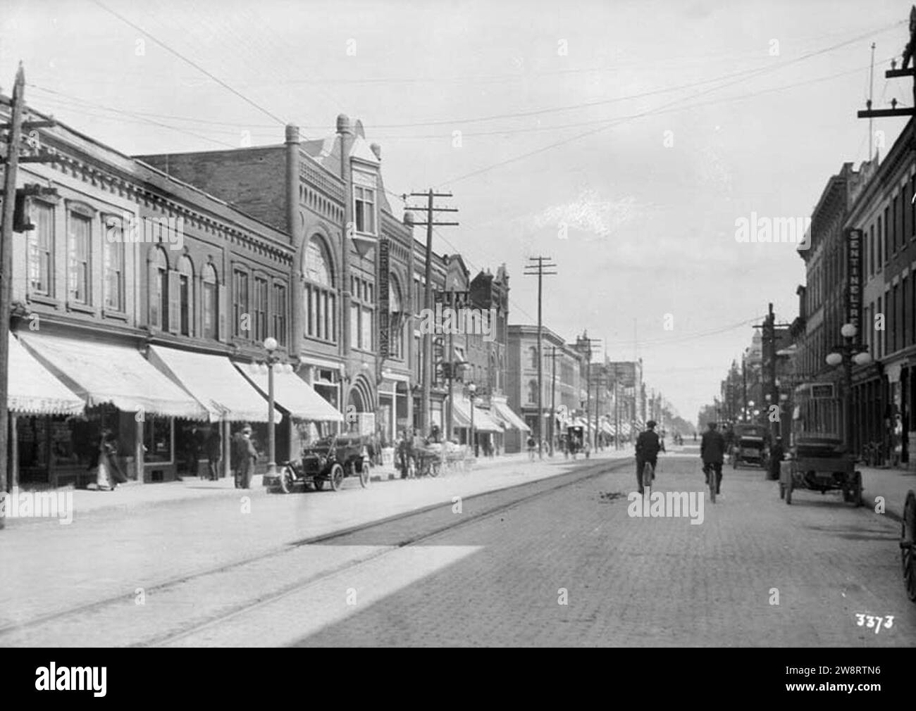 Woodstock Ontario, rue Dundas a010848. Banque D'Images