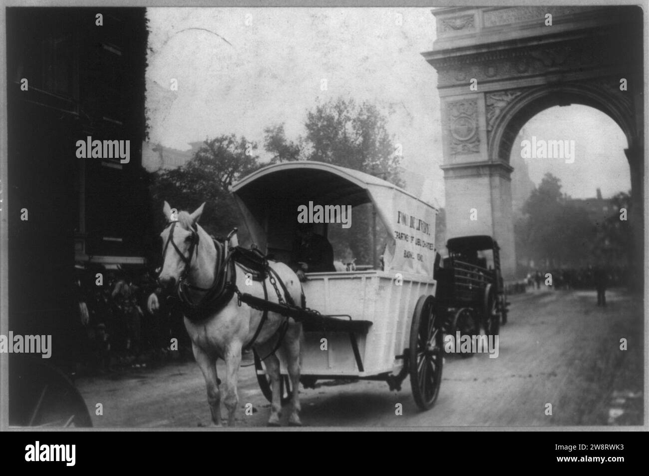 Work Horse Parade, New York City- cheval et wagon de livraison Banque D'Images