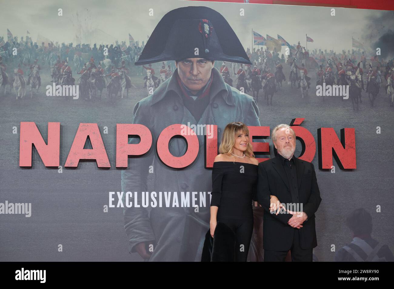 Le photocall de la première du film NAPOLÉON au Museo del Prado à Madrid le 20 novembre 2023 Espagne avec : Ridley Scott, Giannina Facio où : Madrid, Espagne quand : 20 Nov 2023 crédit : Oscar Gonzalez/WENN Banque D'Images