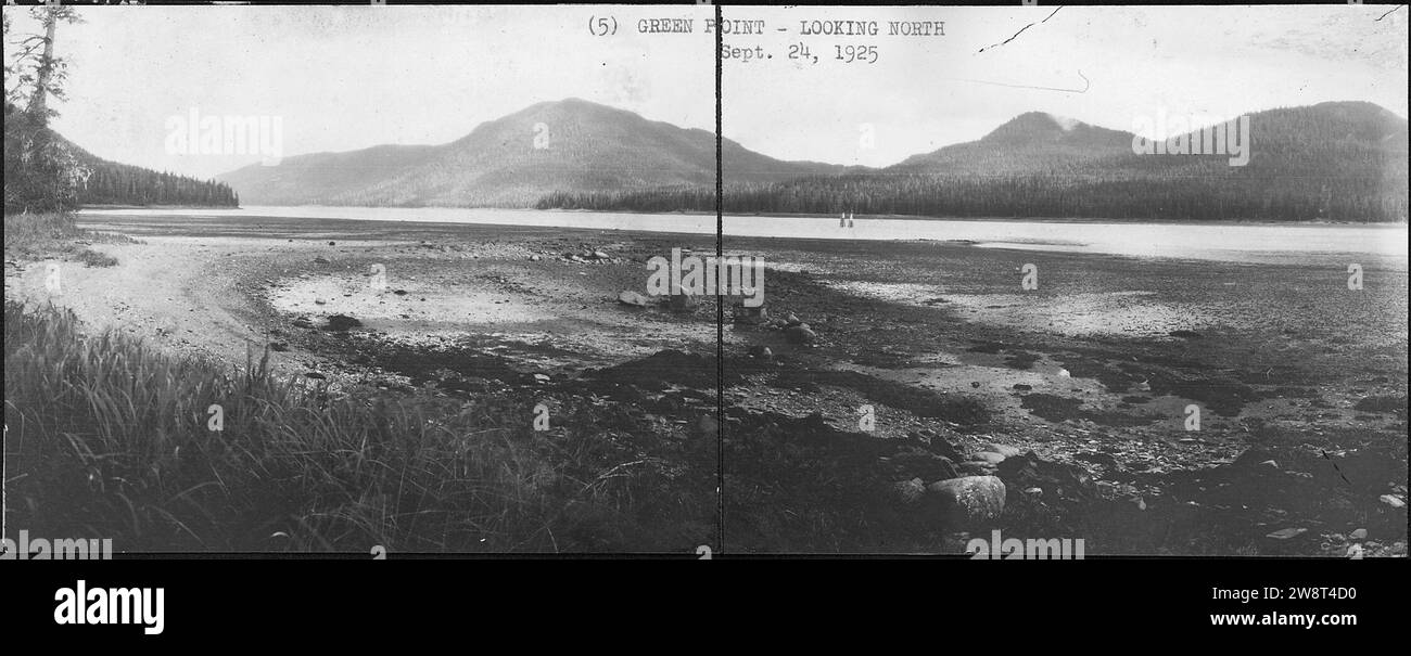 Wrangell Narrows, Alaska. En regardant vers le sud depuis Green point. 21 septembre 1925, p. 1 de 2 Banque D'Images