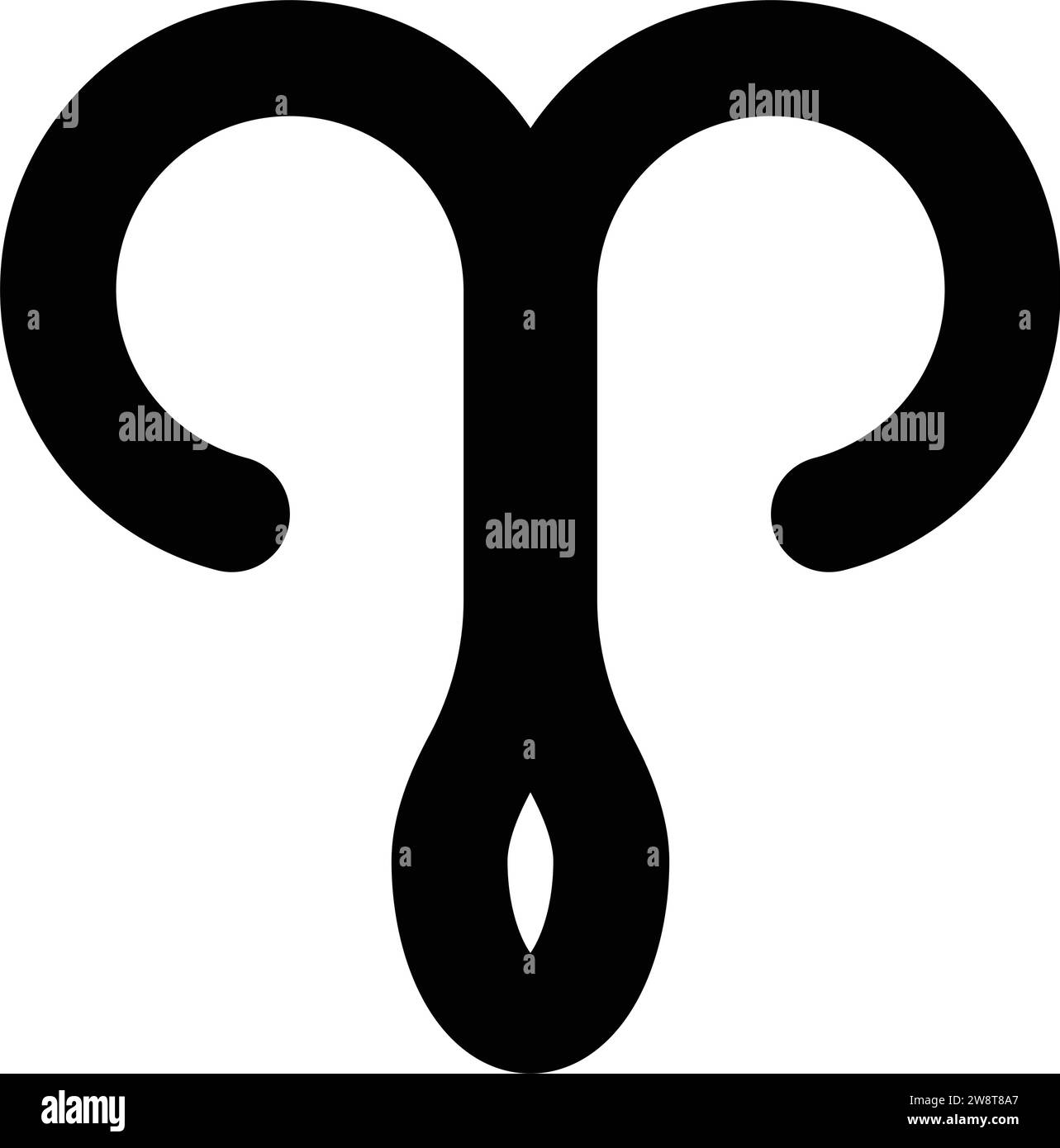 Conception d'illustration vectorielle d'icône de symbole du zodiaque du Bélier Illustration de Vecteur