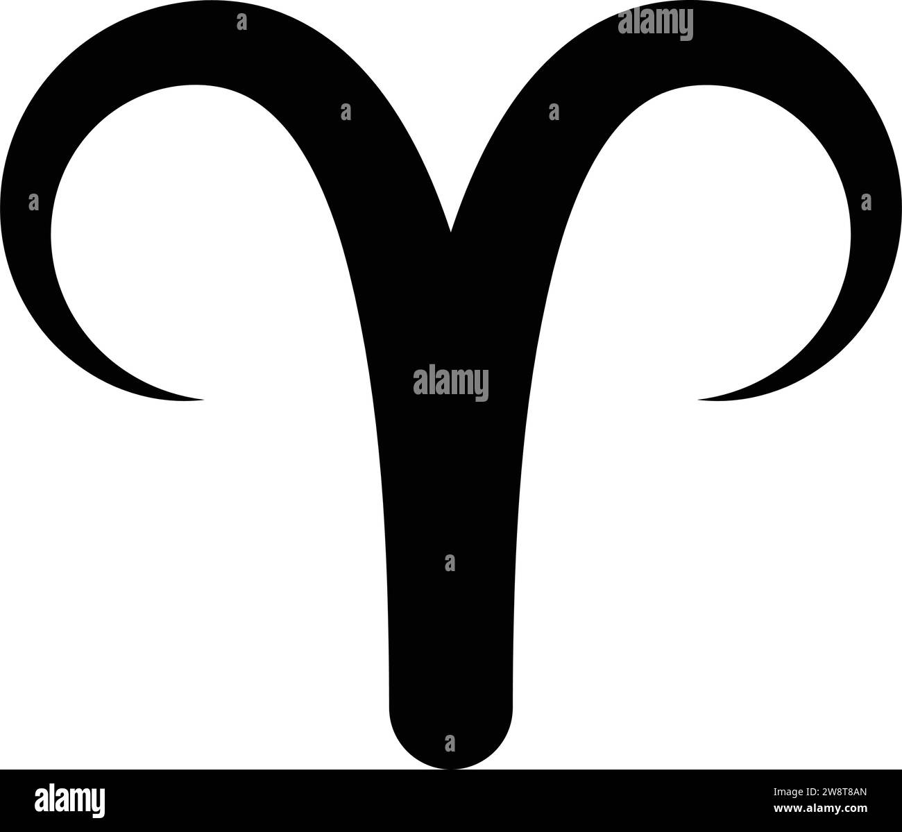 Conception d'illustration vectorielle d'icône de symbole du zodiaque du Bélier Illustration de Vecteur