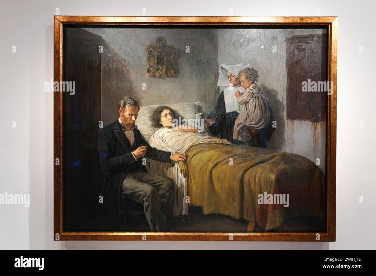 'Science et charité (1897)' de Pablo Picasso au Musée de Barcelone, Espagne Banque D'Images