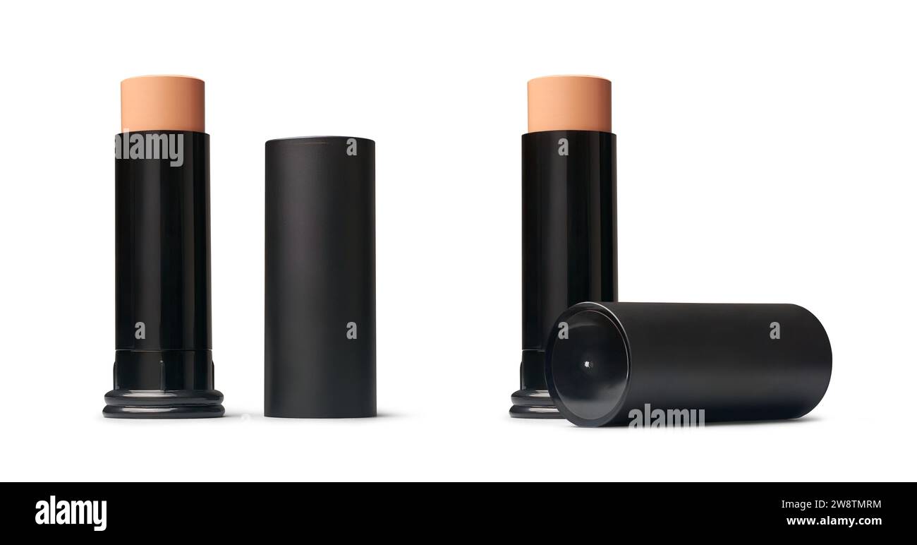 bâtons de fond de teint de maquillage avec texture crémeuse ou cireuse, application portable et sans désordre, pratique et facile à appliquer avec une grande retouche sur la route Banque D'Images