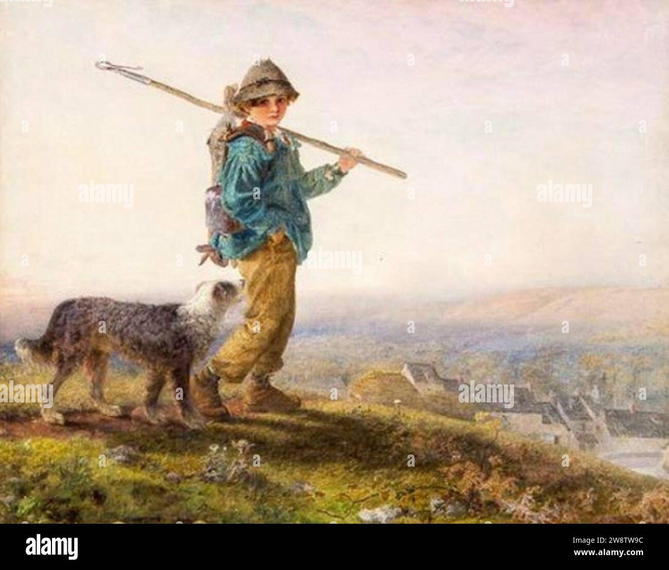 Jeune garde-chasse par Alfred Downing Fripp. Banque D'Images