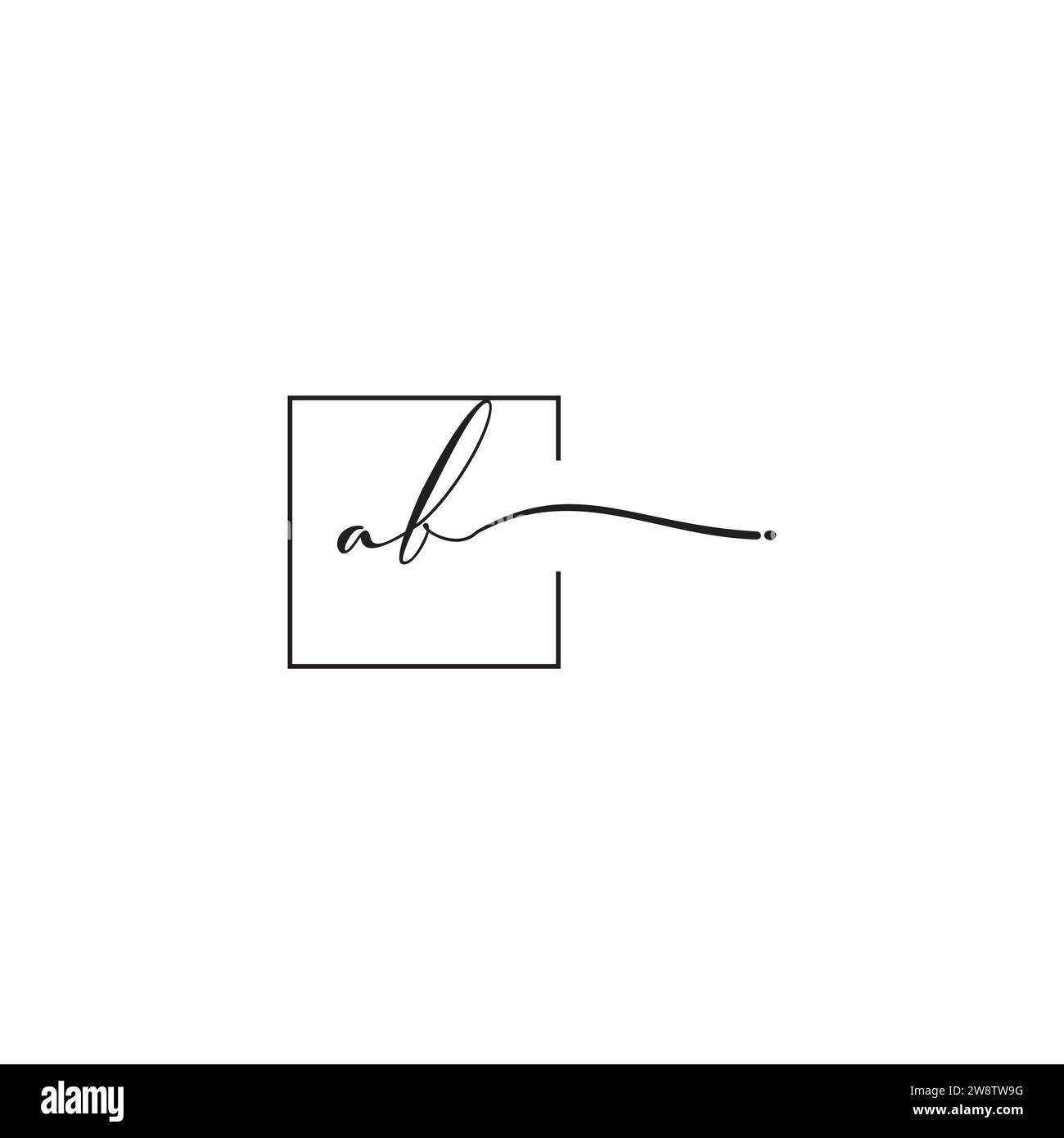 Concept de logo AB siganture dans la conception professionnelle de haute qualité qui imprimera bien sur tous les supports d'impression Illustration de Vecteur