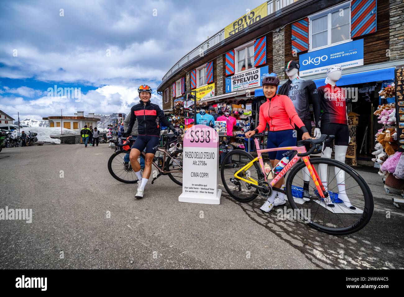 Au sommet du col du Stelvio près de Bormio, en Italie Banque D'Images