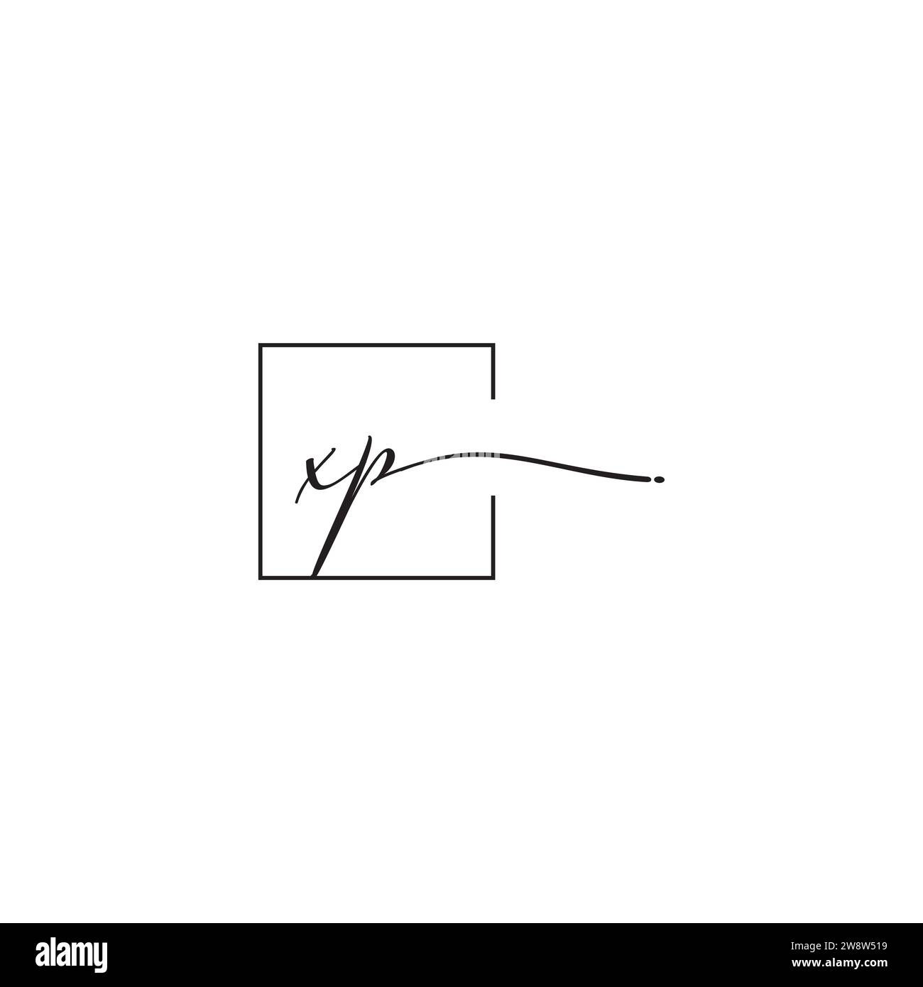 Concept de logo de siganture XP dans la conception professionnelle de haute qualité qui imprimera bien sur tous les supports d'impression Illustration de Vecteur