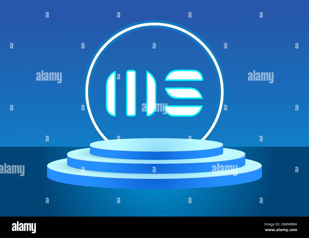 Logo MS Blue Design. Conception de logo de vecteur pour les entreprises. Illustration de Vecteur