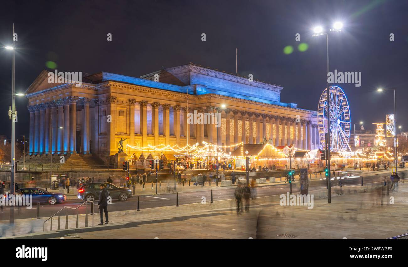 St Georges Hall, Liverpool, ouvert en 1854 et classé grade 1. Photographié ici en novembre 2023. Banque D'Images