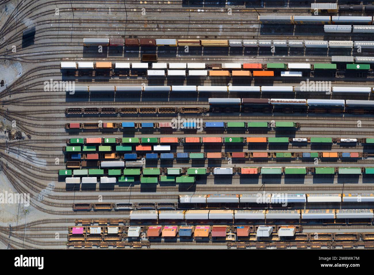 Train Yard à Atlanta, Géorgie Banque D'Images