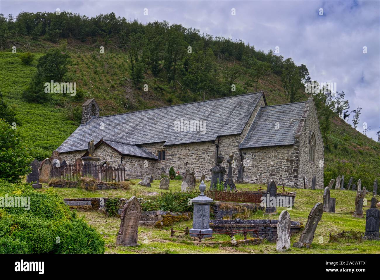 Extérieur de St Davids Old Church, Llanwrtyd Wells, Powys, pays de Galles, Royaume-Uni Banque D'Images