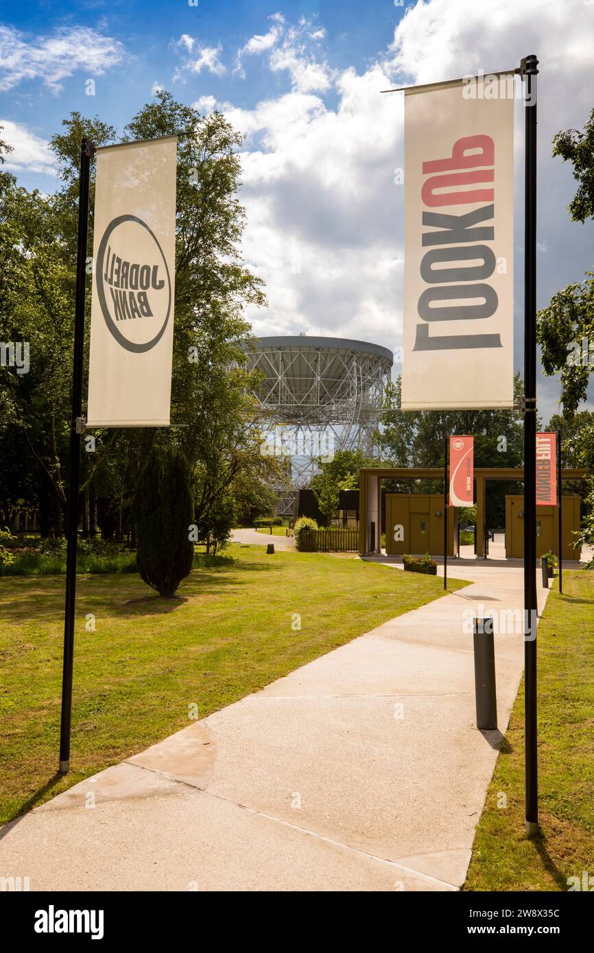 Royaume-Uni, Angleterre, Cheshire, Goostrey, Université de Manchester, Jodrell Bank, First Light Visitor Centre, entrée Banque D'Images