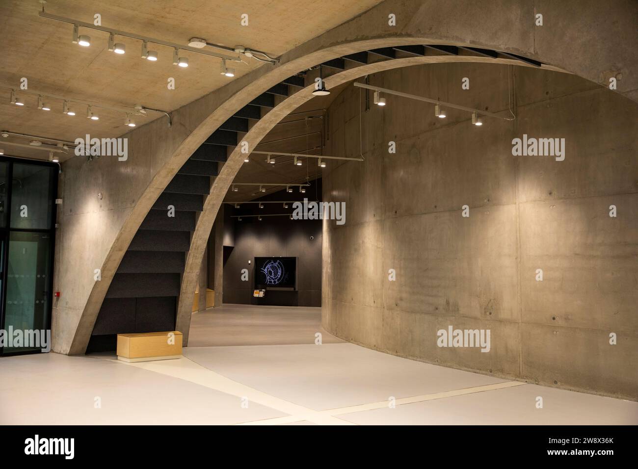 Royaume-Uni, Angleterre, Cheshire, Goostrey, Jodrell Bank, First Light Visitor Centre, hall d'entrée Banque D'Images