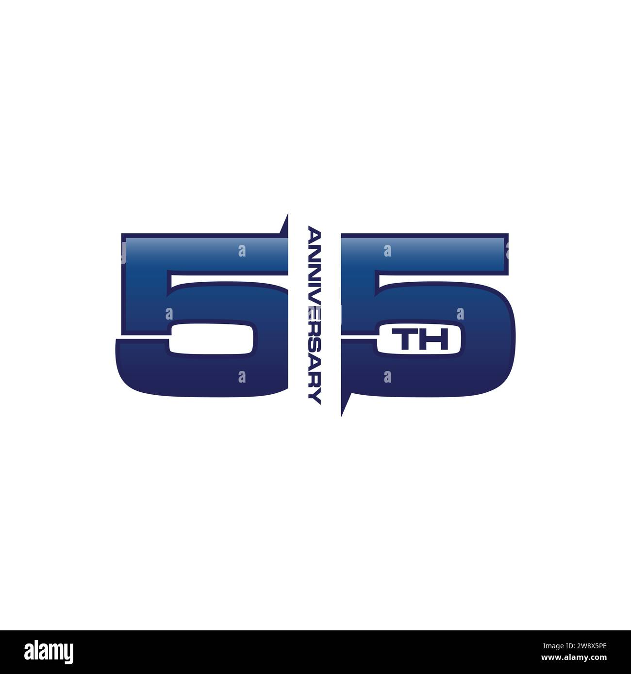 Modèle logo des années 55e anniversaire logo.-illustration vectorielle. logo du 55e anniversaire conception de logo parfaite pour la célébration d'anniversaire Illustration de Vecteur