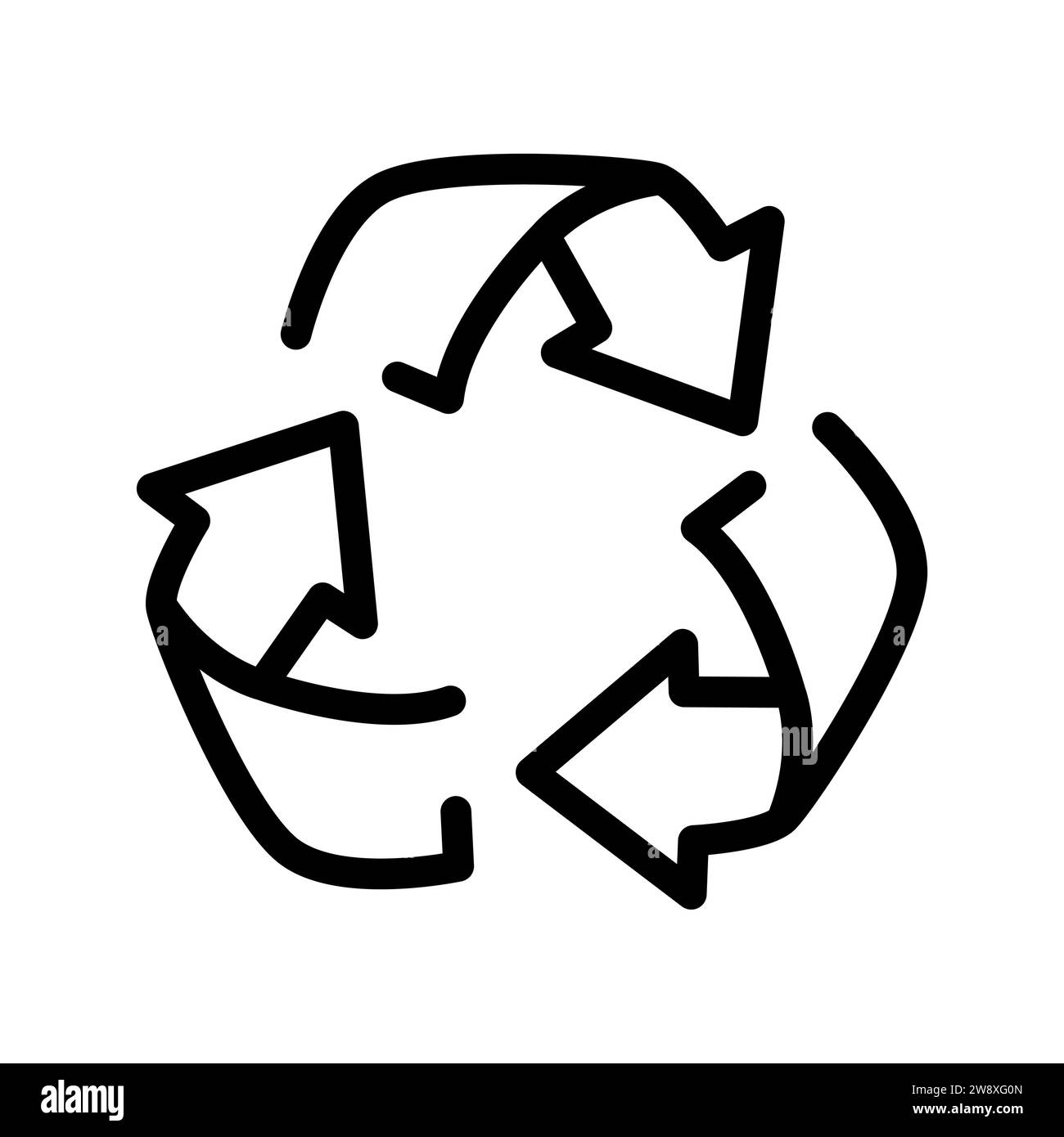 Icône de recyclage de couleur plate. Style de vie zéro déchet. Respectueux de l'environnement. Symbole de prévention de la pollution. Protection de l'environnement. Illustration de Vecteur