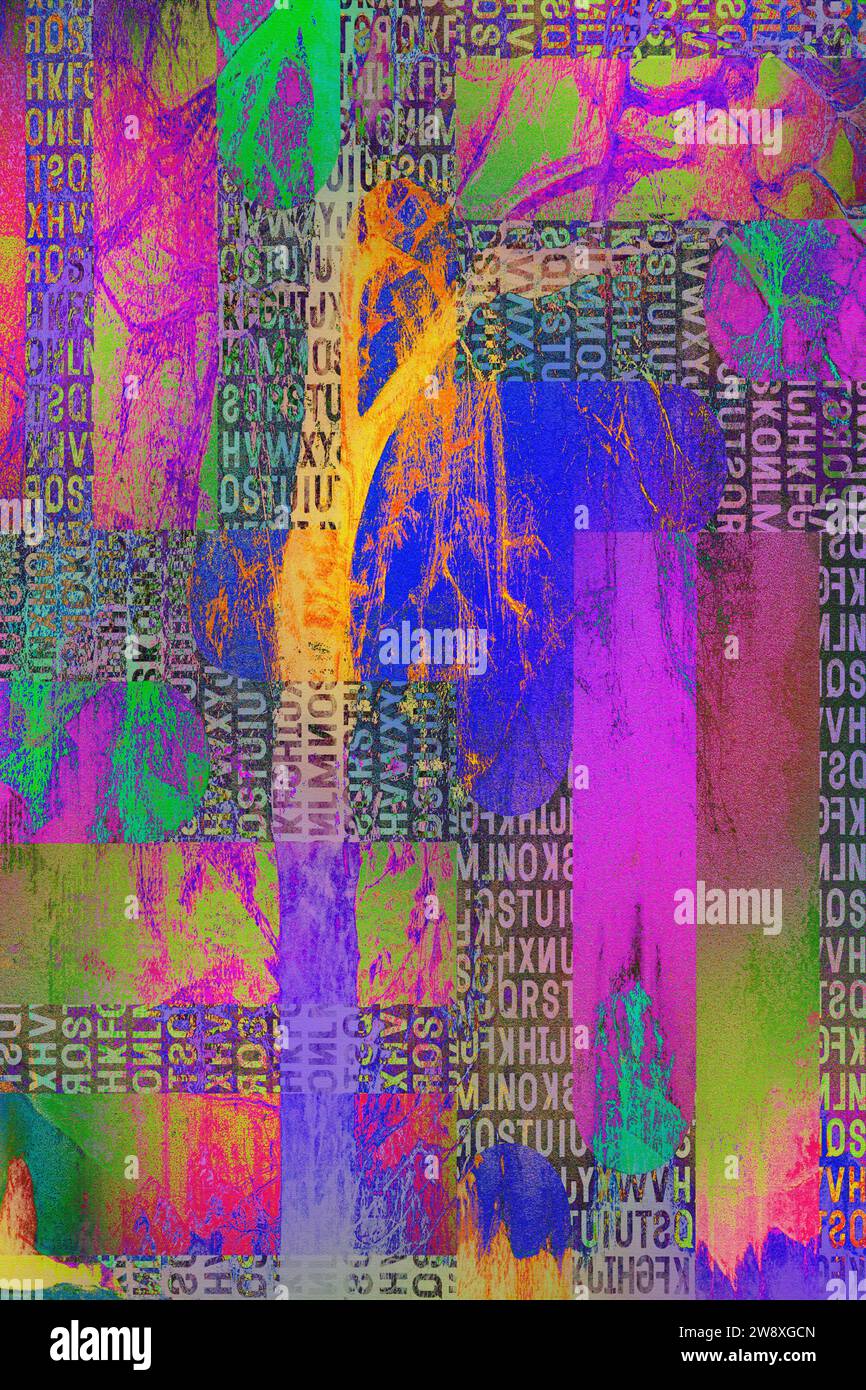 ART CONTEMPORAIN : 'L'ancien et le Nouveau' très adapté pour les couvertures de livres Banque D'Images