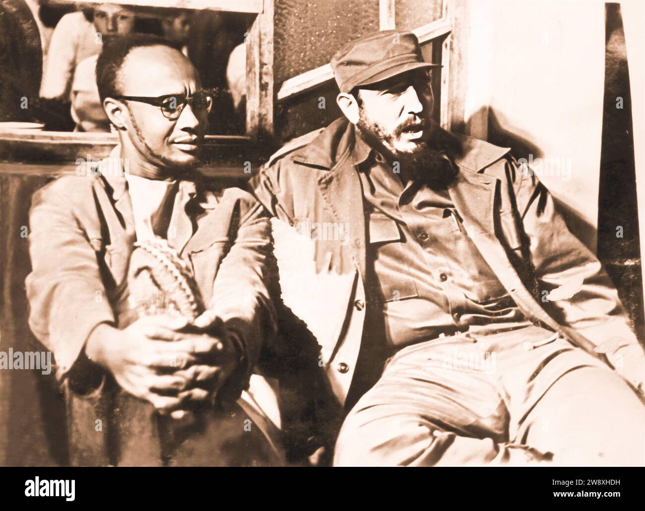 Amilcar Cabral et Fidel Castro Banque D'Images