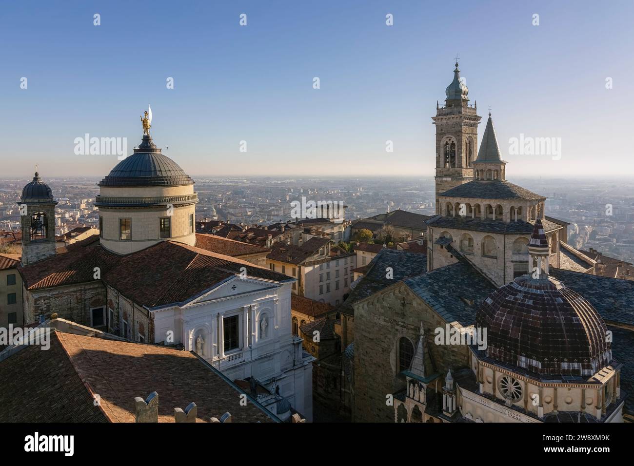 Bergamo. Centre historique, ville haute, chapelle Diomo et Colleoni (2). Banque D'Images